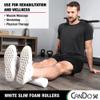CanDo Slim White PE Foam Rollers for Exercise, Fitness, Muscle Restoration, Massage Therapy, Sport Recovery and Physical Therapy for Home, Clinics, Professional Therapy 3" x 12" Round view 4