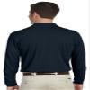 Harriton Men's Easy Blend Long Sleeve Polo Shirt Black S view 3