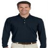 Harriton Men's Easy Blend Long Sleeve Polo Shirt Navy S view 1