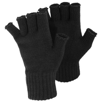Floso Ladies/Womens Winter Fingerless Gloves (One Size) (Black)