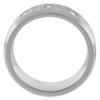6 & 8 mm Tungsten Diamond Wedding Ring Set for Him and Her 3 stone Matte Beveled Comfort fit, size 8 view 3
