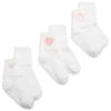 Jefferies Socks Baby Girl Applique Collection Sock, 3 Pack, White, 1-3 Months view 1