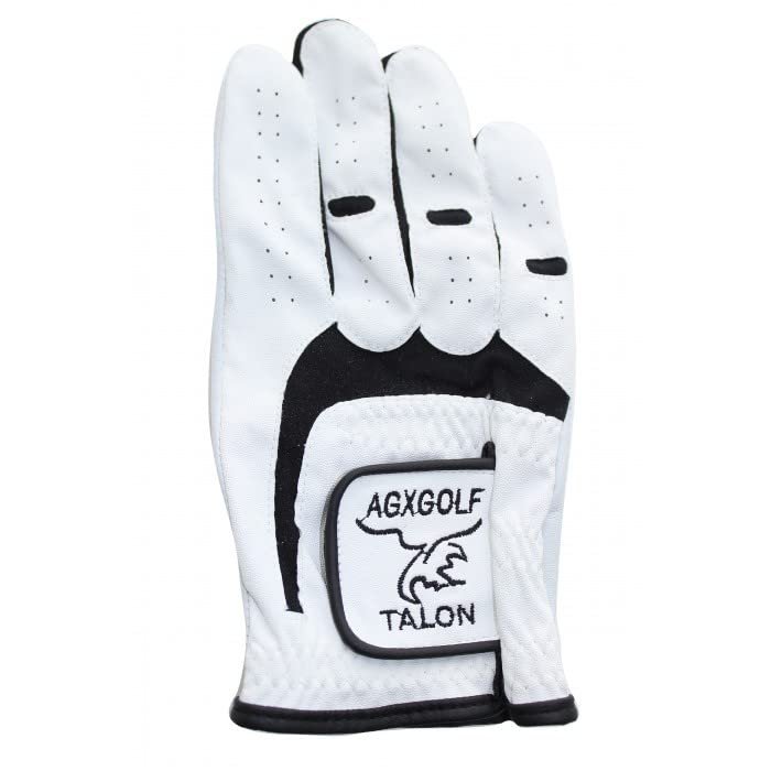 AGXGOLF Six Pack!! Duramax Men's Right Hand Cabretta Leather Golf Gloves: Size: Medium Large for Men Who Golf Left Handed