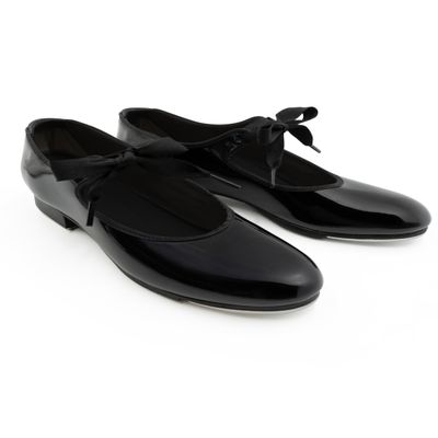Capezio girls Jr. Tyette Tap Shoe, Black Patent, 1 N US Little Kid