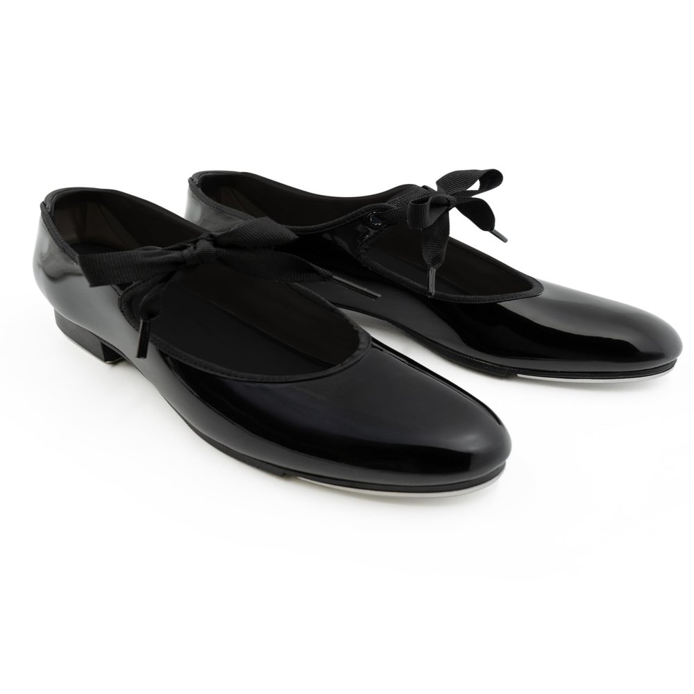 Capezio girls Jr. Tyette Tap Shoe, Black Patent, 1 N US Little Kid