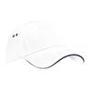 Beechfield Men's One Size B015CWHI-FNA Ultimate 5-Panel Sandwich Peak, White/French Navy view 1