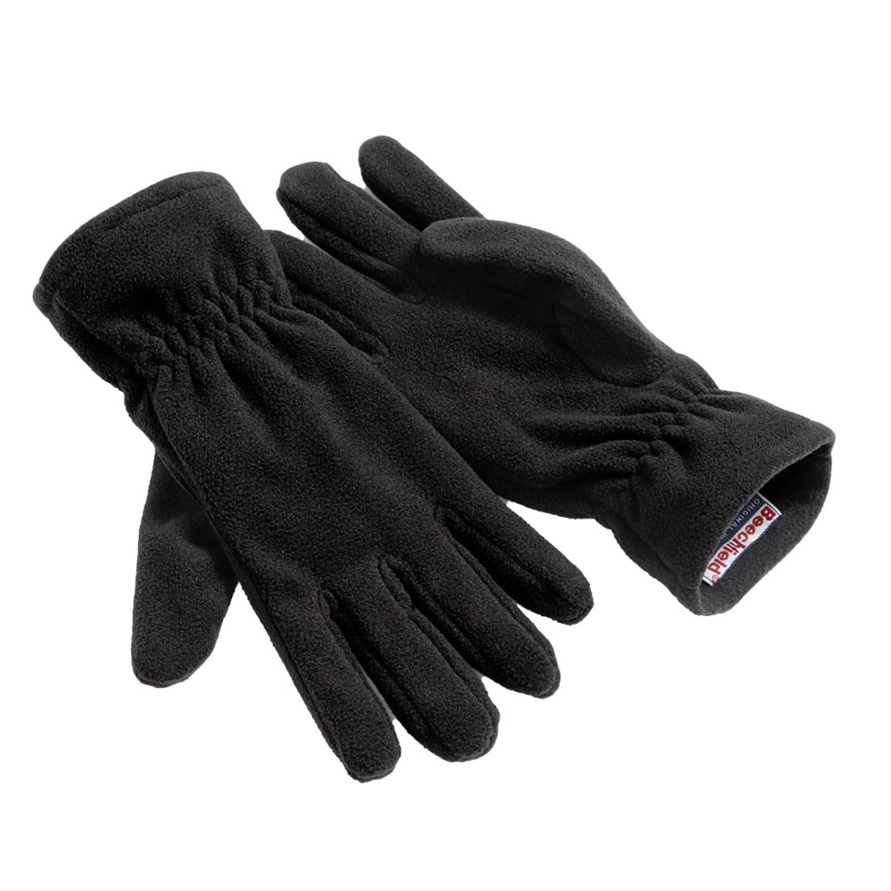 Beechfield Suprafleece Alpine Gloves - Warm Winter thermal accessory Men/Women - Black (XL)