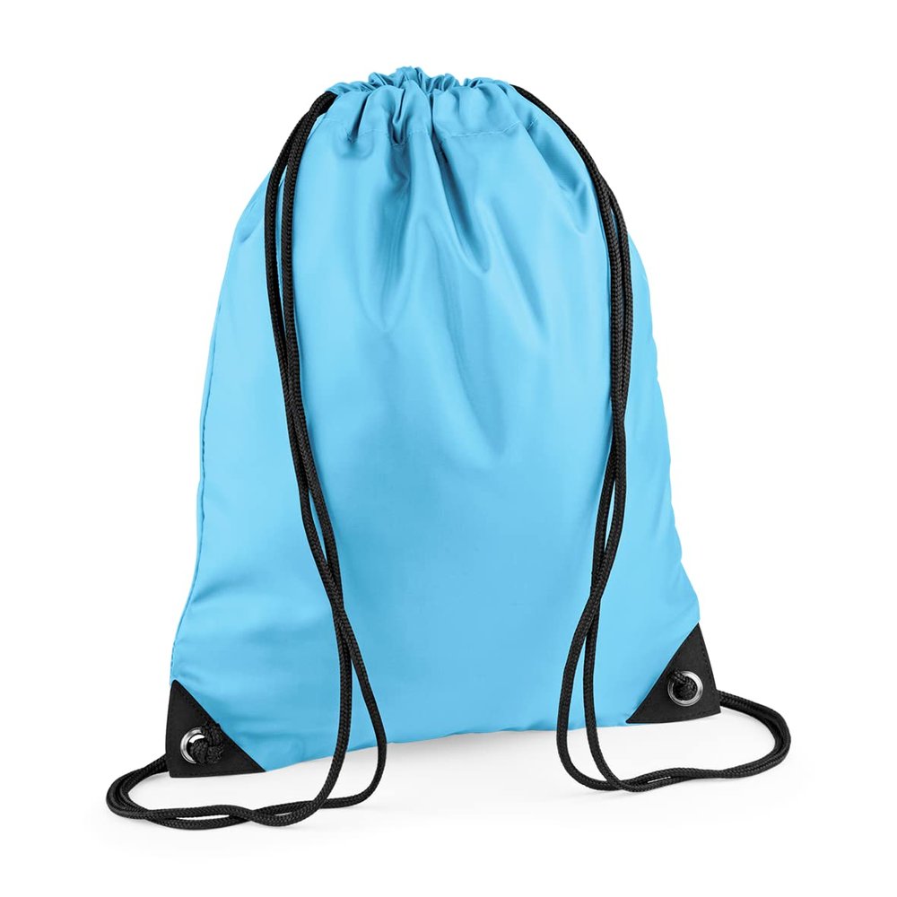 BagBase Unisex's BG010SUBL Premium Gymsac Bag, Surf Blue, Medium