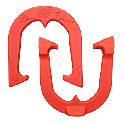 Alan Francis Signature Professional Pitching Horseshoes- Made in The USA (Red- Single Pair (2 Shoes))