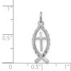 Sterling Silver Ichthus Fish Charm view 4