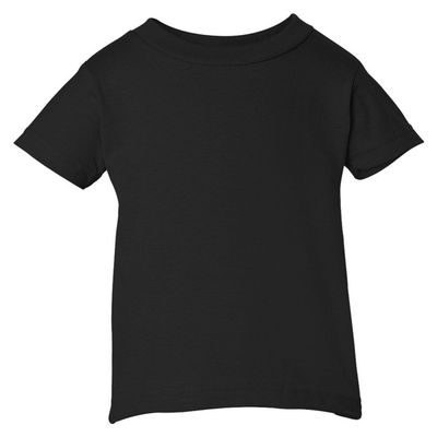 Rabbit Skins Infant Short Sleeve T-Shirt, Black, 18 Months