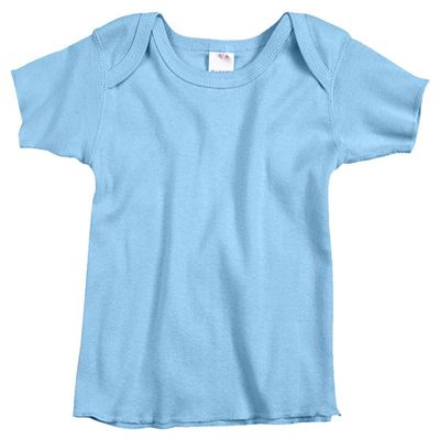 Rabbit Skins Little Boy's Rib Lap Shoulder T-Shirt, LIGHT BLUE, 6 Months