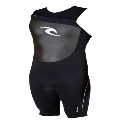 Rip Curl Dawn Patrol Short John Wetsuit (Black/White, Small)