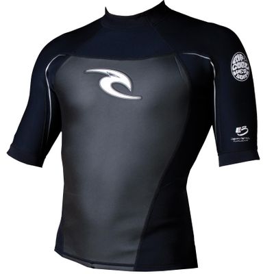 Rip Curl Dawn Patrol Short Sleeve Jacket (Black, X-Large)