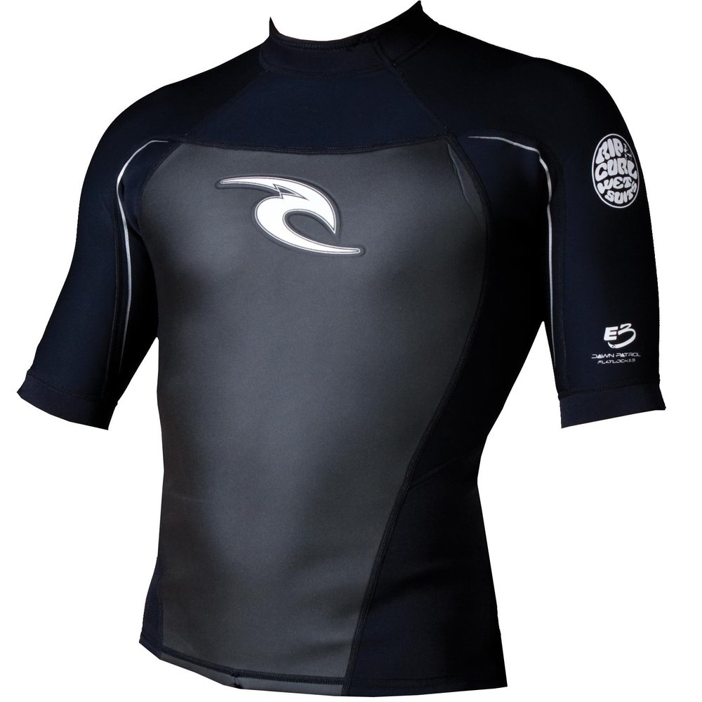 Rip Curl Dawn Patrol Short Sleeve Jacket (Black, X-Large)