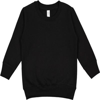 RABBIT SKINS Toddler Fleece Long Sleeve Pullover Sweatshirt, Black, 3T