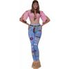 Forum Novelties Women's Novelty Hippie Jean Leggings, Multi, X-Small/Small view 3