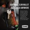 Chums Surfshorts Wallet - Lightweight Slim Wallet with RFID Blocking Card & Clear ID Window - Zippered, Water Resistant w/Key Ring (Black/Gray) view 2