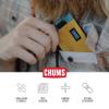 Chums Surfshorts Wallet - Lightweight Slim Wallet with RFID Blocking Card & Clear ID Window - Zippered, Water Resistant w/Key Ring (Black/Gray) view 4