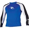 Rip Curl Classic Long Sleeve Wave Rash Guard (Blue/Black, Large) view 1