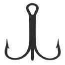 Mustad Bronze Size 16 Treble Hooks Pack of 25