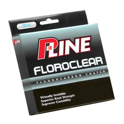 P-Line Floroclear Fluorocarbon-Coated Fishing Line  Virtually Invisible, Low Memory, Long Casting Performance for Freshwater & Saltwater | 6lb-300yds | Clear