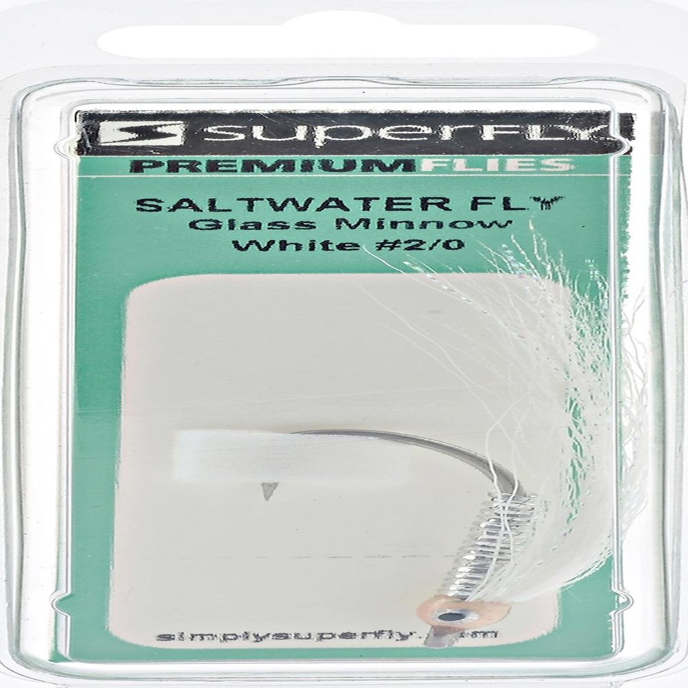 Superfly SwGlass Minnow#2/0 Fishing Equipment, White