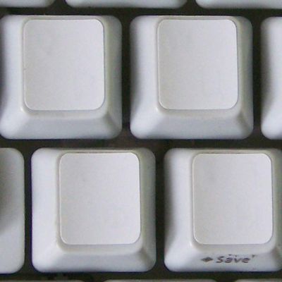 Blank Keyboard Labels ON White Background for Desktop, Laptop and Notebook