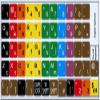 LEARNING ENGLISH COLORED KEYBOARD LABELS LAYOUT (LOWER & UPPER CASE) view 1