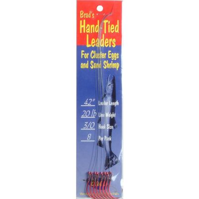 Brad's Killer Fishing Gear Brad's Hand Tied Leader -, 20 lb, 3/0 Barbed Hook