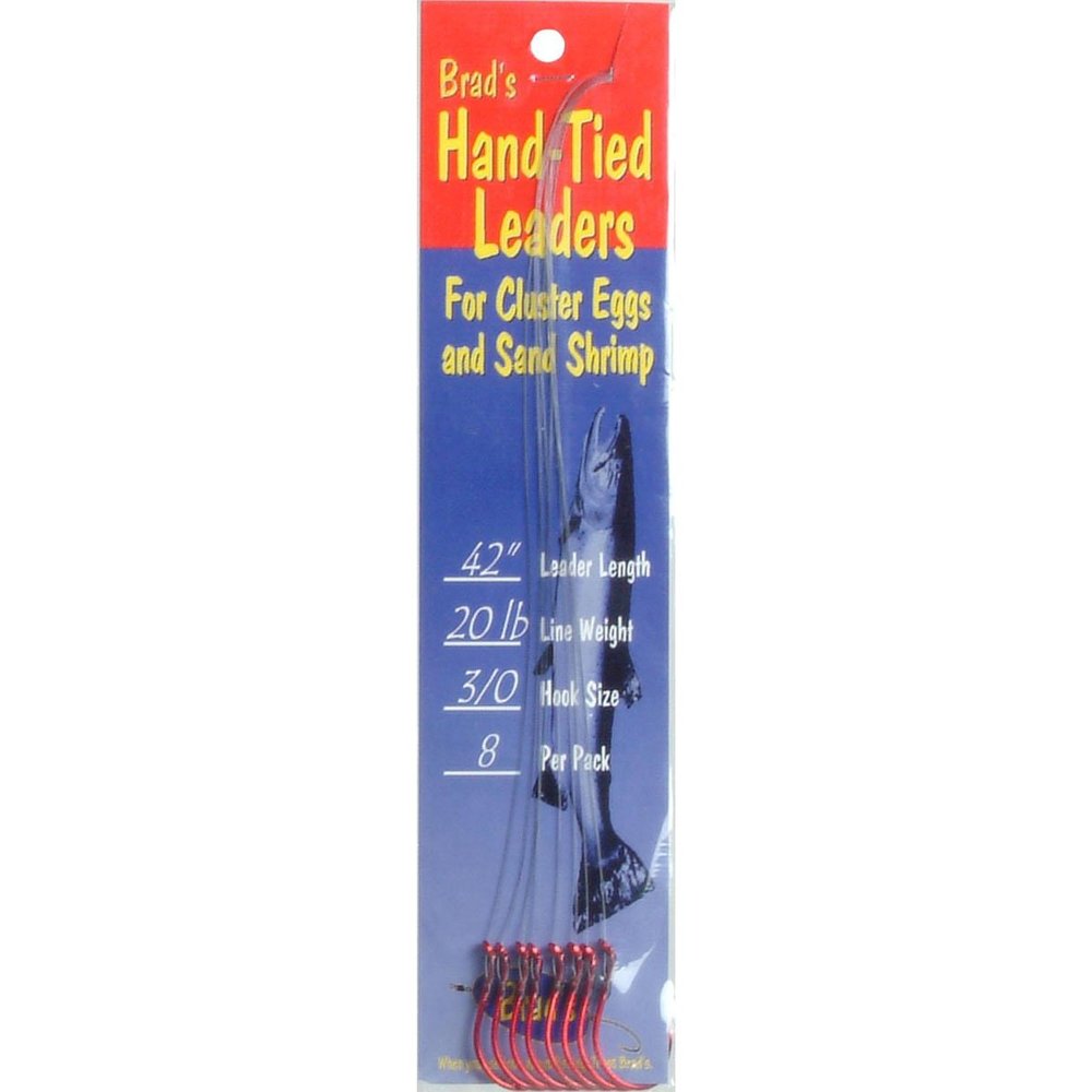Brad's Killer Fishing Gear Brad's Hand Tied Leader -, 20 lb, 3/0 Barbed Hook