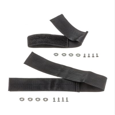 Attwood 12760-7 Boat Deck Rod Holder Set for Up to 5 Rods, 10-Inch Handle Strap, 6-Inch Rod Tip Strap, Stainless Hardware, Black