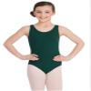 Capezio Girls' Classic High-Neck Tank Athletic Leotard  Comfortable Cotton Blend for Active Play, Full Front Lining, Ballet Leg Line, Perfect for Dance and Gymnastics, Large, Hunter view 1