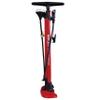 GF-54 Floor Pump, Red, Compatible with Schrader and Presta Valves, Includes English Clip, Ball, Float Adapter, Shoulder Bag view 1