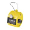 GOGO Handheld Tally Counter, Plastic 4 Digit Palm Clicker, Manual Mechanical Counter for Sport Events, Knitting - Yellow view 1