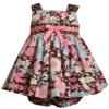 Bonnie Jean Size 24M, Baby/Infant Girls 12M-24M 2-Piece Brown Pink Blue White Floral Polka-DOT Print Empire Waist Dress view 1