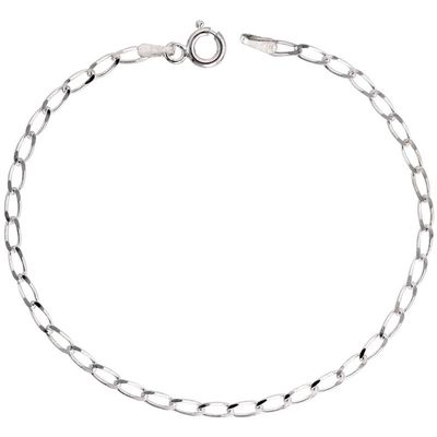 Sterling Silver Long Link Curb Chain Necklace 2.5mm Nickel Free Italy, 30 inch