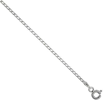 Sterling Silver Long Link Curb Chain Necklace 1.5mm Nickel Free Italy, 24 inch