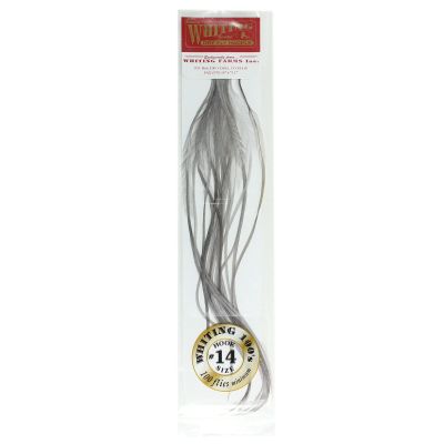 Whiting Farms 100's Saddle Hackle Pack (Medium Dun, 14)