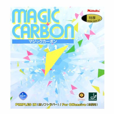 Nittaku NR-8210 Table Tennis Rubber Magic Carbon Backing Soft High Elasticity Black Extra Thick