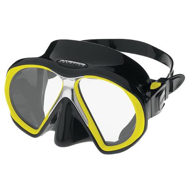 Atomic Aquatics Sub-Frame Mask, Black Skirt - Yellow - Medium