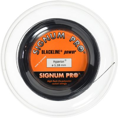 Signum Pro Still in Black Tennis Racquet String, Hyperion, Black