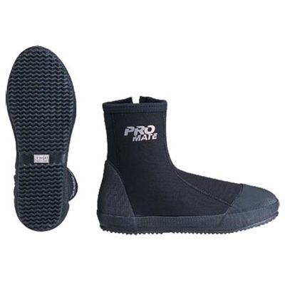 Promate 5mm Pacifica Diving Snorkeling Zipper Boots, Men 6 / Women 7 Black