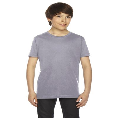 American Apparel Youth Fine Jersey USA Made Short-Sleeve T-Shirt 8 SLATE