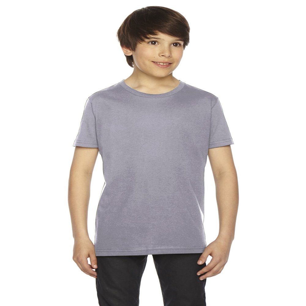 American Apparel Youth Fine Jersey USA Made Short-Sleeve T-Shirt 8 SLATE