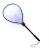 Smith LTD 0715 Short Landing Net, Rubber Net Short, 14.2 x 18.1 inches (360 x 460 mm), Black x Clear Blue view 1