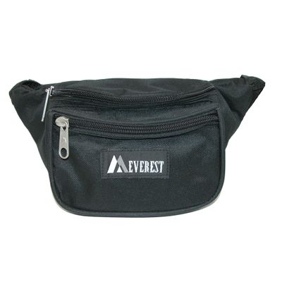 Everest 044KD-BK 11.5 in. Wide Everest Signature Fanny Pack