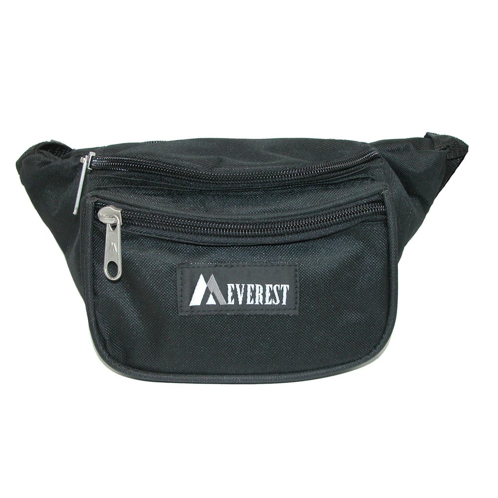 Everest 044KD-BK 11.5 in. Wide Everest Signature Fanny Pack