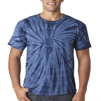 Colortone Spider Tie Dye Adult Tee (Navy) (M)