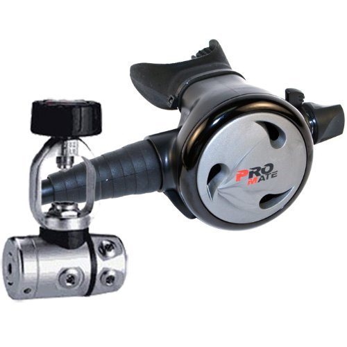 Promate Scuba Dive Regulator Gear Package 1st & 2nd Stage Regulator Octopus, Titanium, Yoke